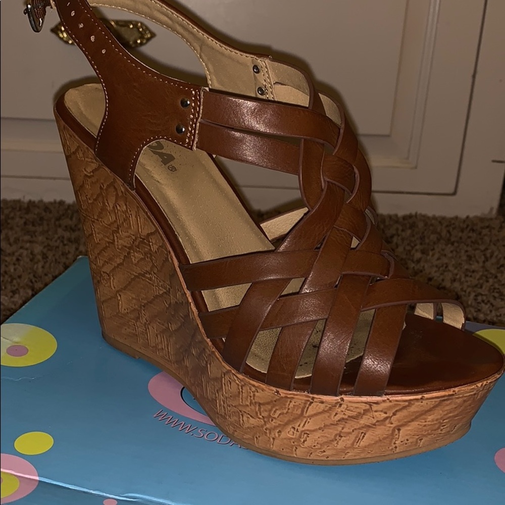 Tan Wedge Heels